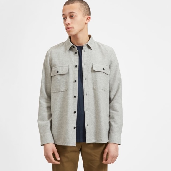 T-shirt Homme Everlane XL Gris - Coton Bio Heavyweight, Avec Poche, Occasion En Parfait état